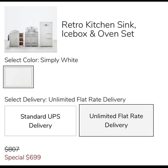SOLD! PB Kids Pink Retro Kitchen Sink & Icebox Set - Picture 7 of 8